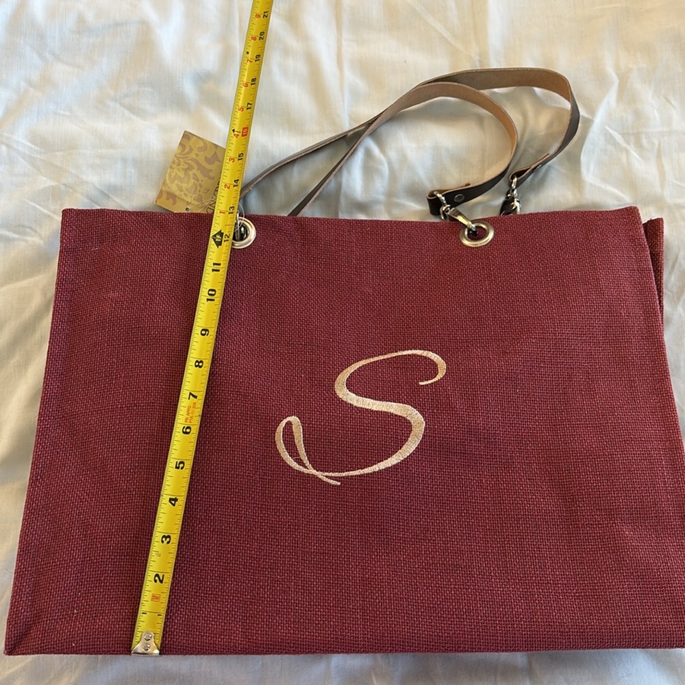 Structured monogram “S” zippered tote bag - Picture 8 of 10